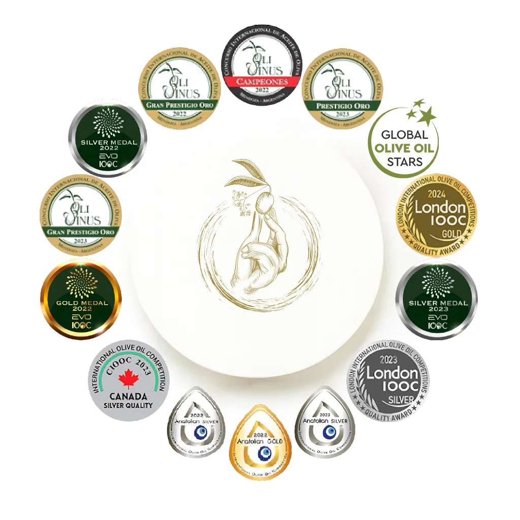 Wheel of NizOlive award medals
